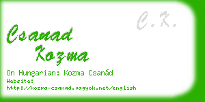 csanad kozma business card